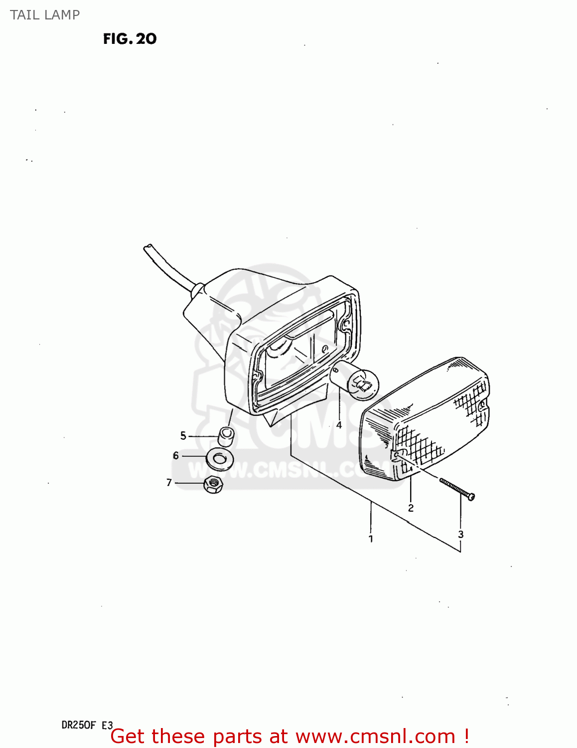 TAIL LAMP DR250 1985 (F) USA (E03)