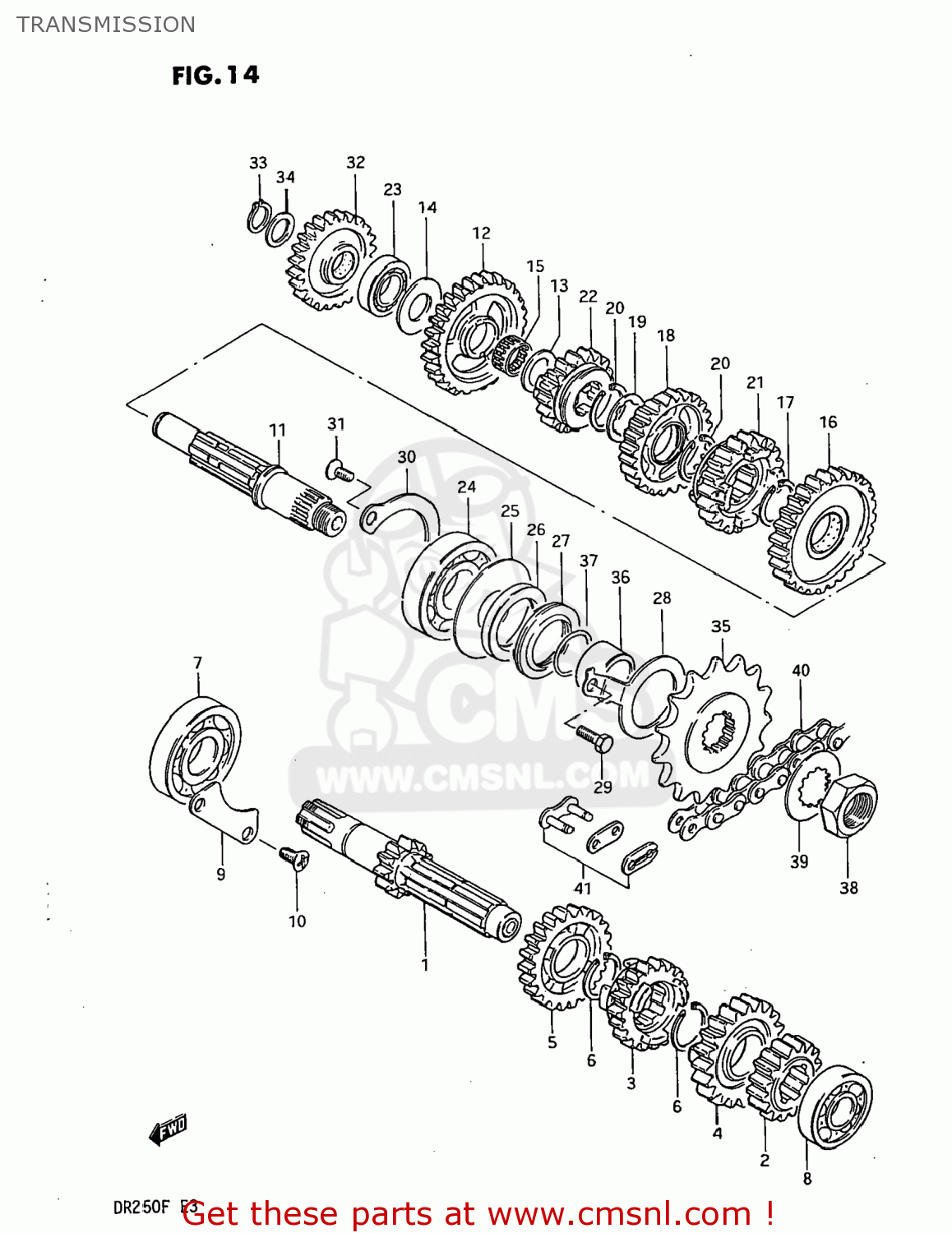 TRANSMISSION DR250 1985 (F) USA (E03)