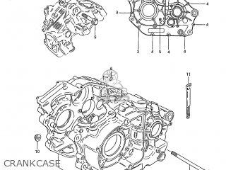 CRANKCASE - DR250 1985 (F) USA (E03)