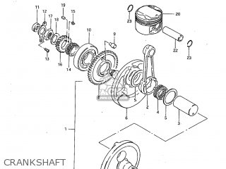 CRANKSHAFT - DR250 1985 (F) USA (E03)