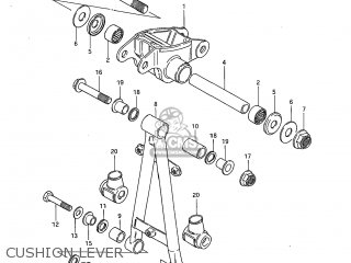 CUSHION LEVER - DR250 1985 (F) USA (E03)