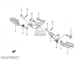 FOOTREST - DR250 1985 (F) USA (E03)
