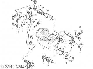 FRONT CALIPER - DR250 1985 (F) USA (E03)