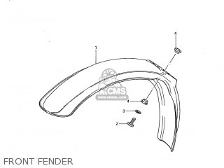 FRONT FENDER - DR250 1985 (F) USA (E03)