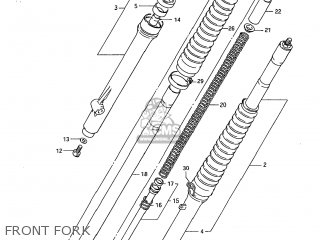 FRONT FORK - DR250 1985 (F) USA (E03)