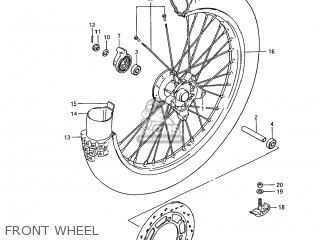 FRONT WHEEL - DR250 1985 (F) USA (E03)