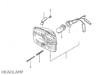 HEADLAMP - DR250 1985 (F) USA (E03)