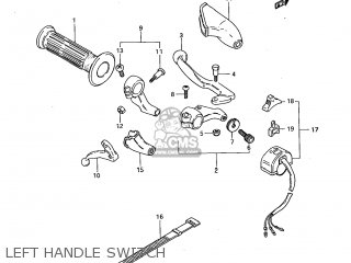 LEFT HANDLE SWITCH - DR250 1985 (F) USA (E03)