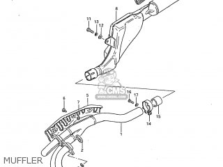 MUFFLER - DR250 1985 (F) USA (E03)