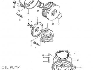 OIL PUMP - DR250 1985 (F) USA (E03)