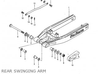 REAR SWINGING ARM - DR250 1985 (F) USA (E03)