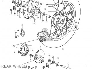 REAR WHEEL - DR250 1985 (F) USA (E03)