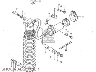 SHOCK ABSORBER - DR250 1985 (F) USA (E03)