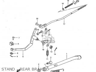 STAND - REAR BRAKE - DR250 1985 (F) USA (E03)