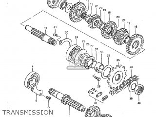 TRANSMISSION - DR250 1985 (F) USA (E03)