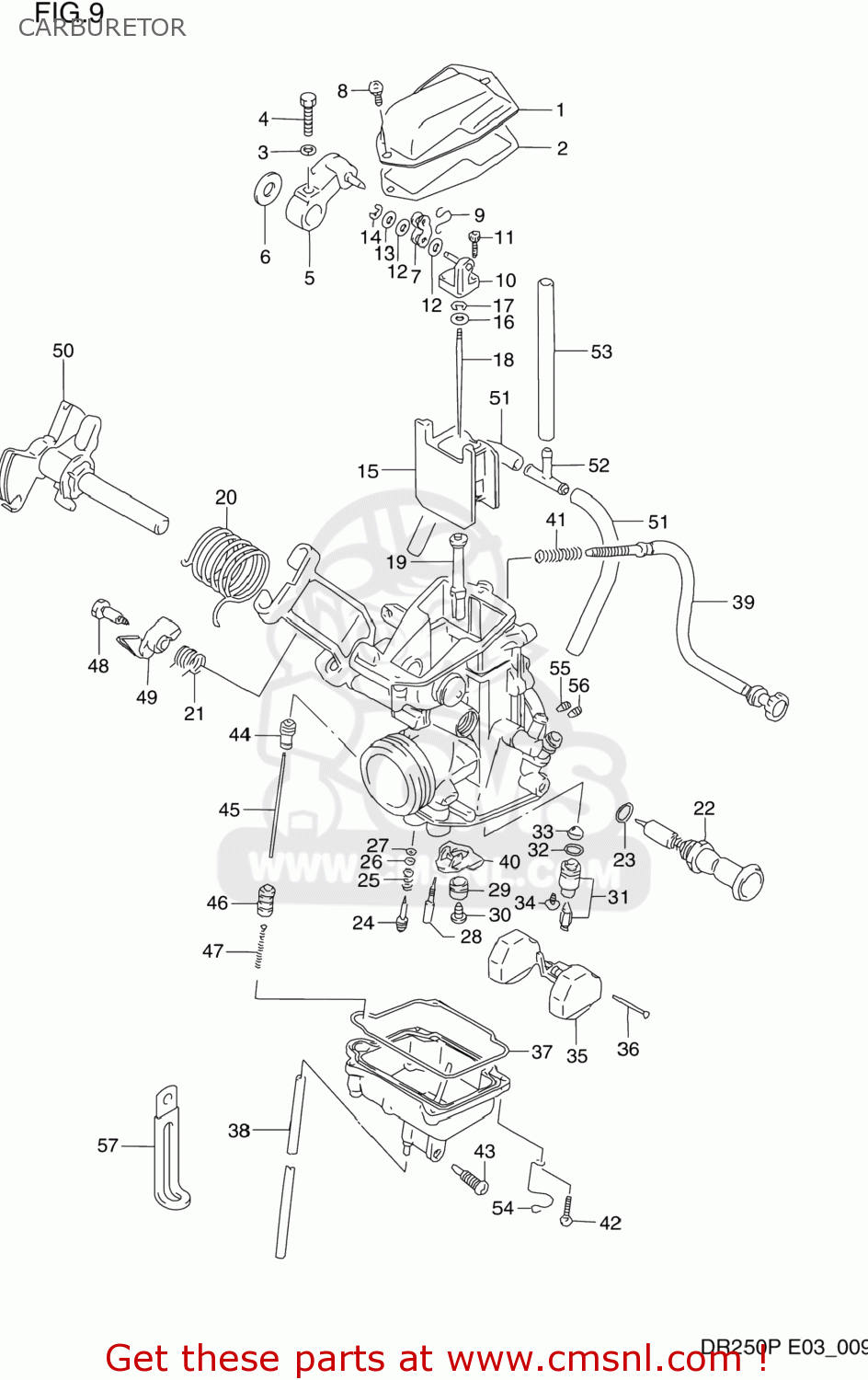 CARBURETOR DR250 1990 (L) USA (E03)