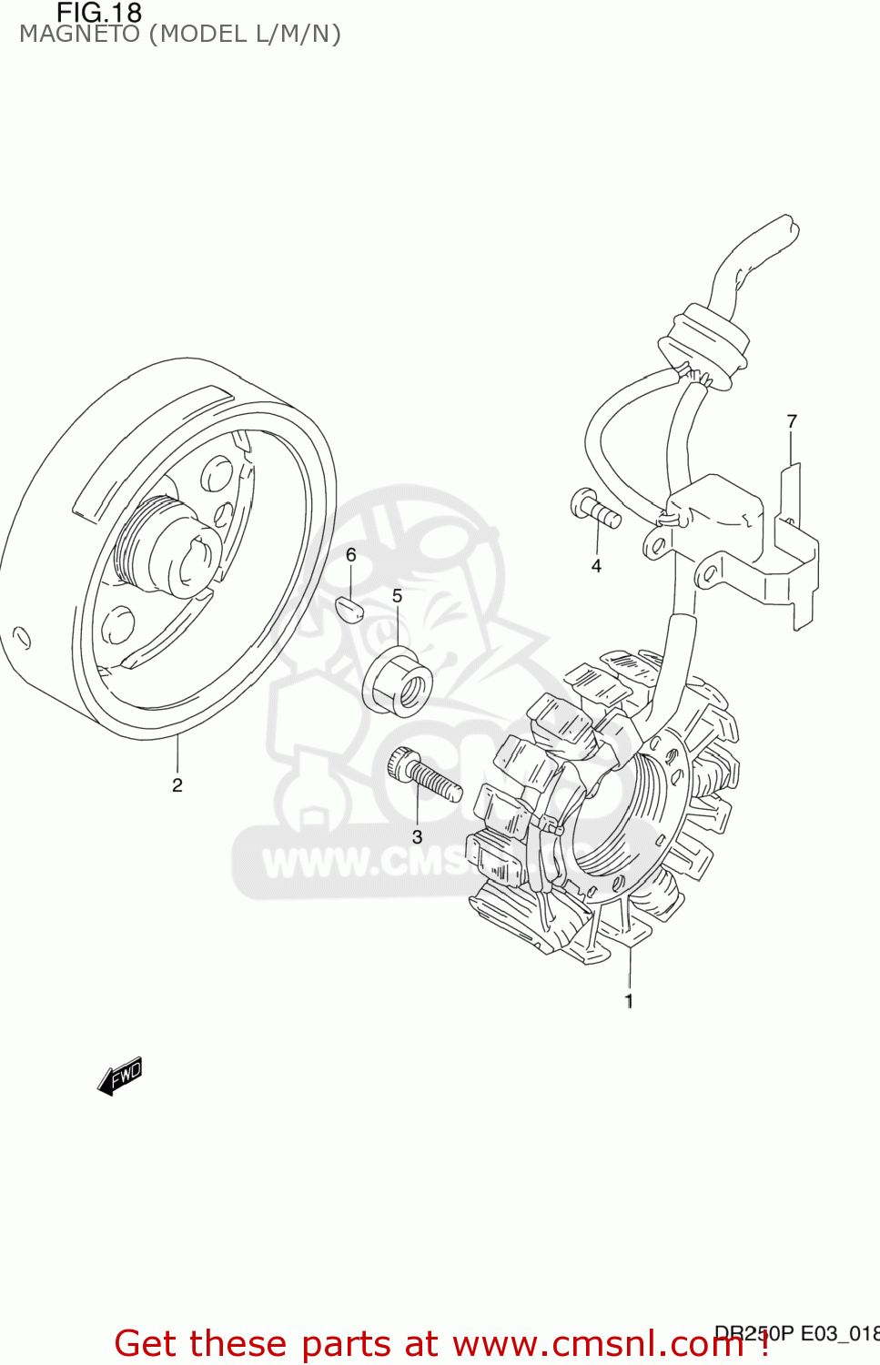 MAGNETO (MODEL L/M/N) DR250 1990 (L) USA (E03)