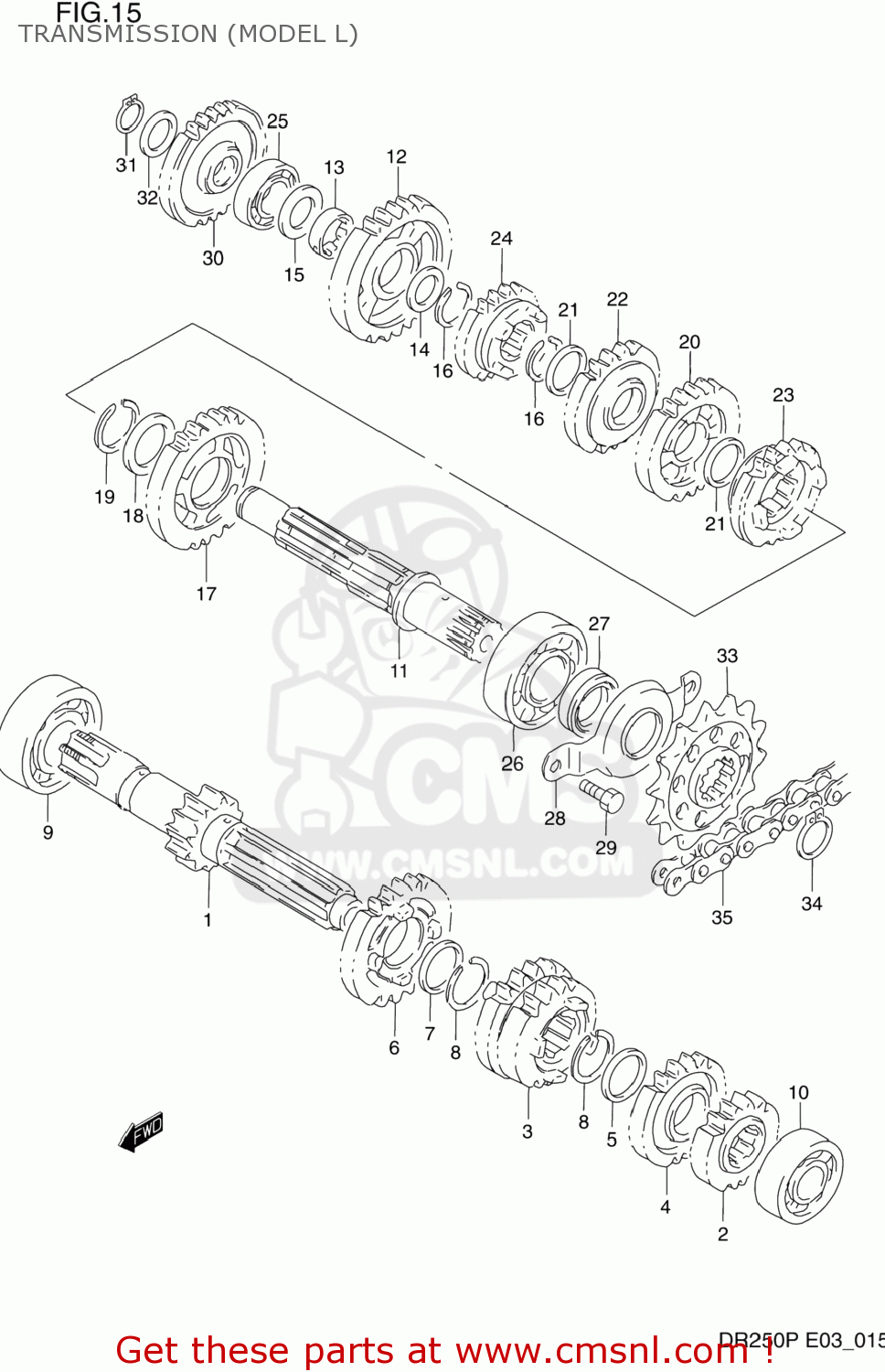 TRANSMISSION (MODEL L) DR250 1990 (L) USA (E03)