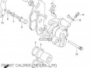 FRONT CALIPER (MODEL L/M) - DR250 1990 (L) USA (E03)