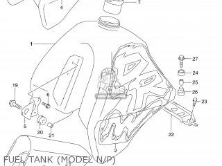 FUEL TANK (MODEL N/P) - DR250 1990 (L) USA (E03)