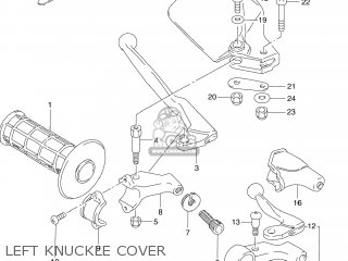 LEFT KNUCKLE COVER - DR250 1990 (L) USA (E03)