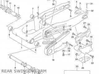 REAR SWINGING ARM - DR250 1990 (L) USA (E03)
