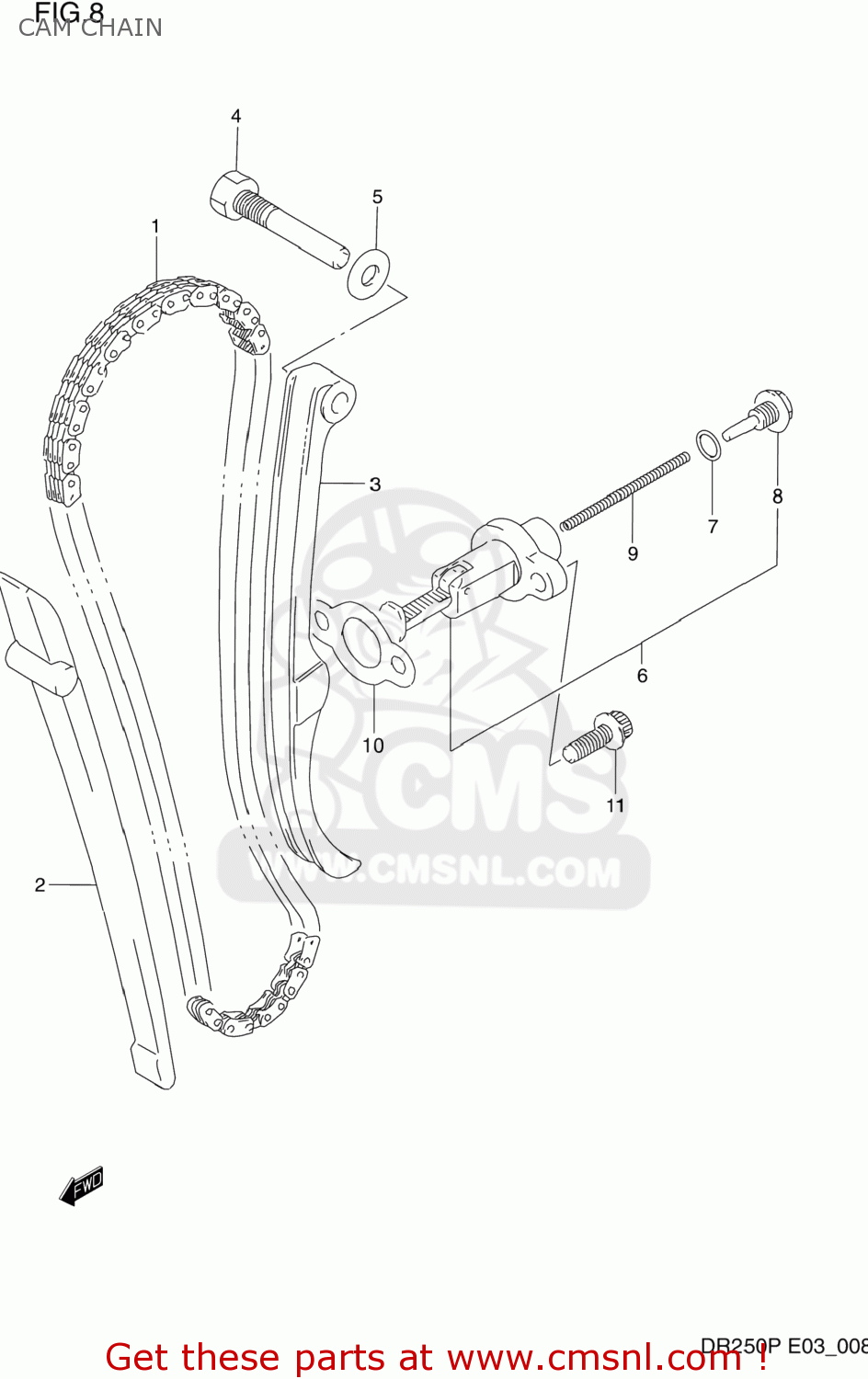 CAM CHAIN DR250 1991 (M) USA (E03)