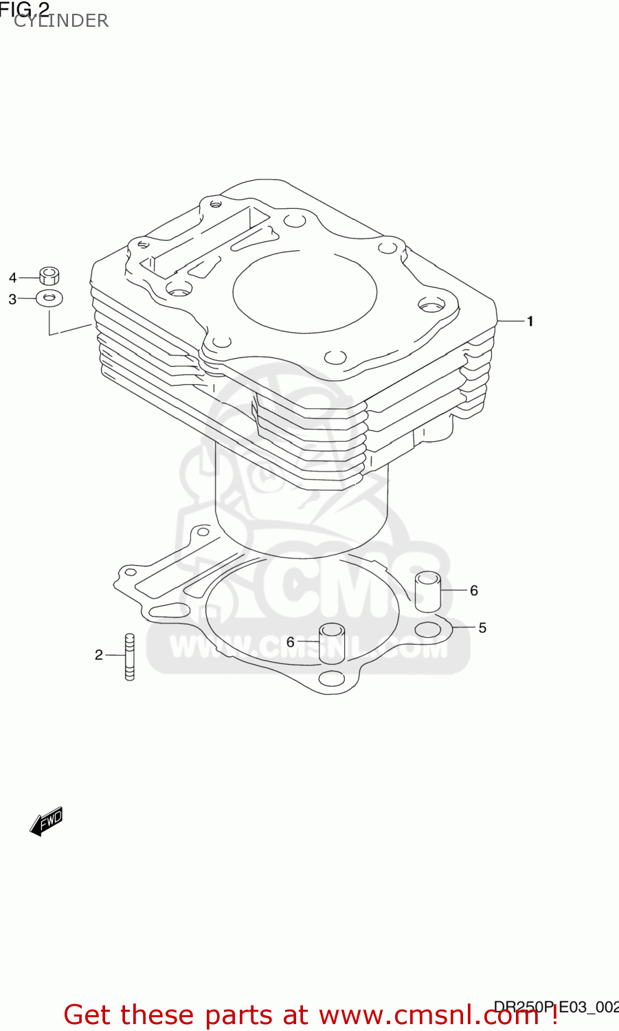 CYLINDER DR250 1991 (M) USA (E03)
