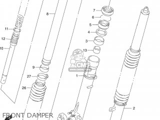 FRONT DAMPER - DR250 1991 (M) USA (E03)