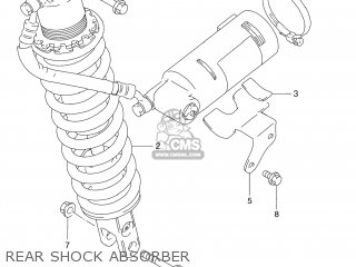 REAR SHOCK ABSORBER - DR250 1991 (M) USA (E03)