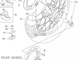 REAR WHEEL - DR250 1991 (M) USA (E03)