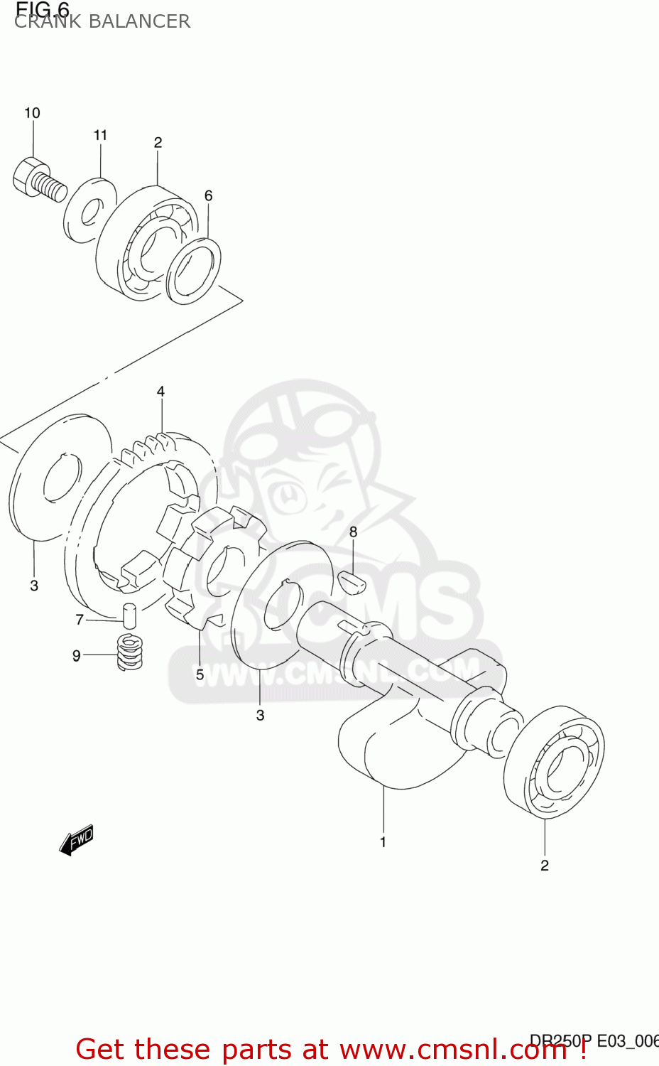 CRANK BALANCER DR250 1992 (N) USA (E03)