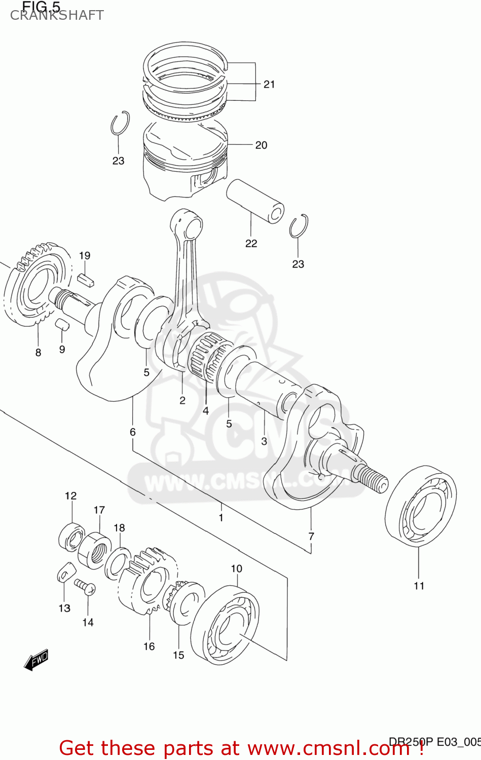 CRANKSHAFT DR250 1992 (N) USA (E03)