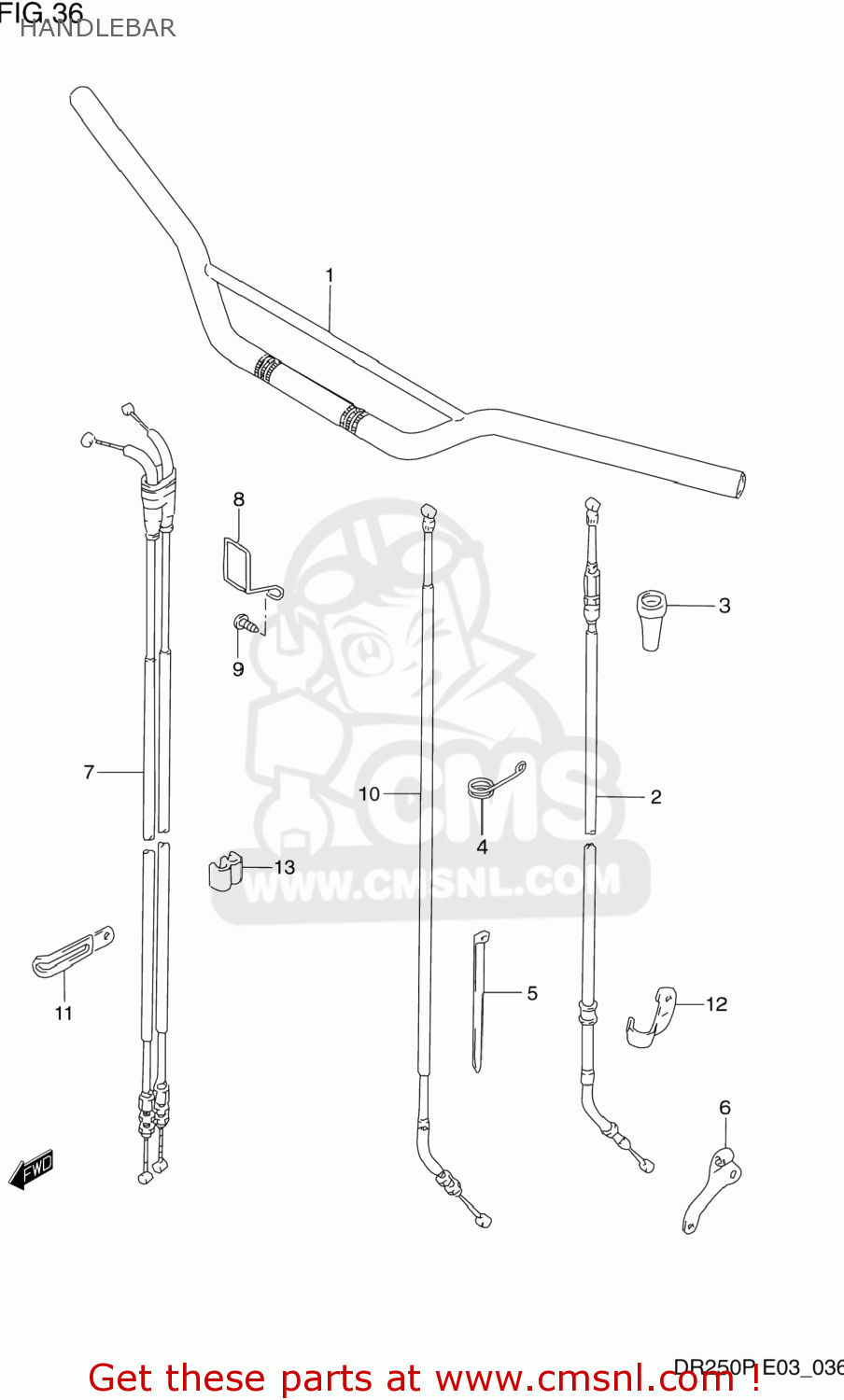HANDLEBAR DR250 1992 (N) USA (E03)