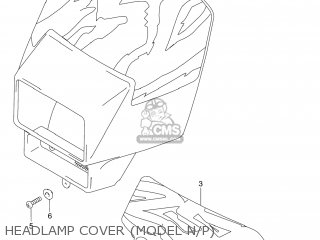 HEADLAMP COVER (MODEL N/P) - DR250 1992 (N) USA (E03)