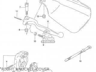 RIGHT KNUCKLE COVER - DR250 1992 (N) USA (E03)