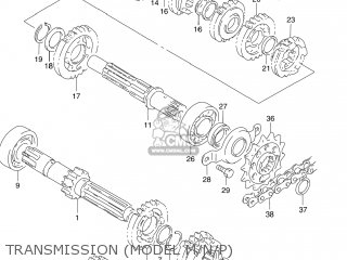 TRANSMISSION (MODEL M/N/P) - DR250 1992 (N) USA (E03)