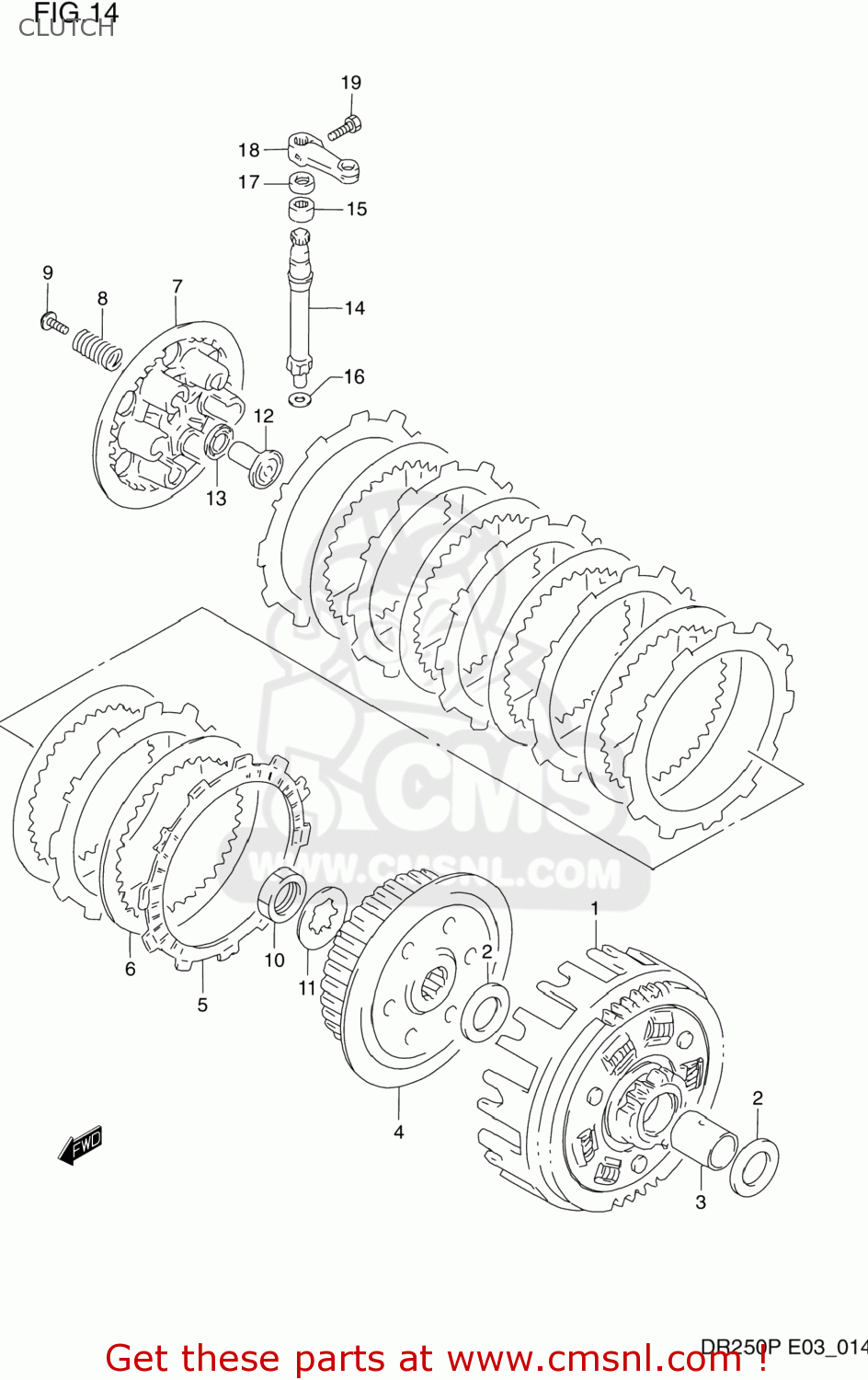 CLUTCH DR250 1993 (P) USA (E03)