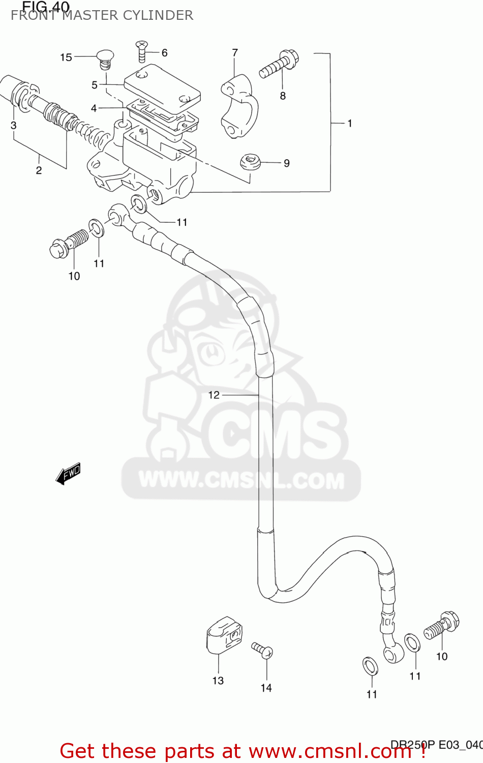 FRONT MASTER CYLINDER DR250 1993 (P) USA (E03)