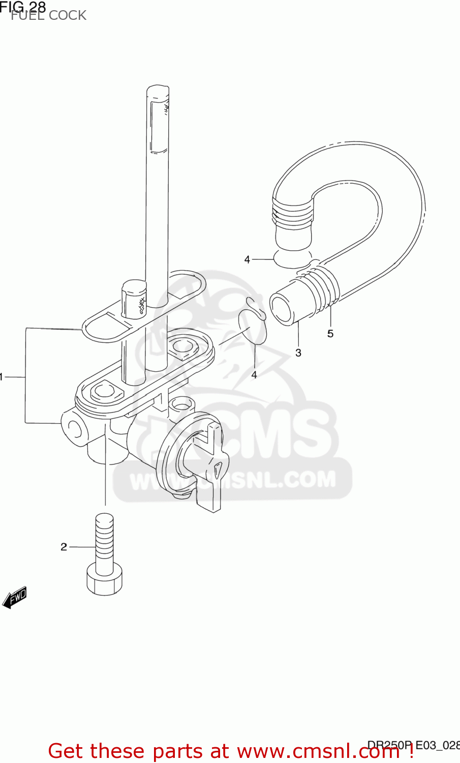 FUEL COCK DR250 1993 (P) USA (E03)