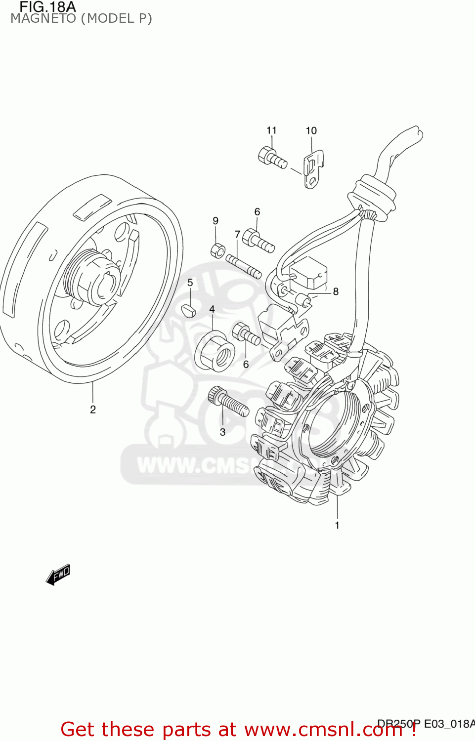 MAGNETO (MODEL P) DR250 1993 (P) USA (E03)