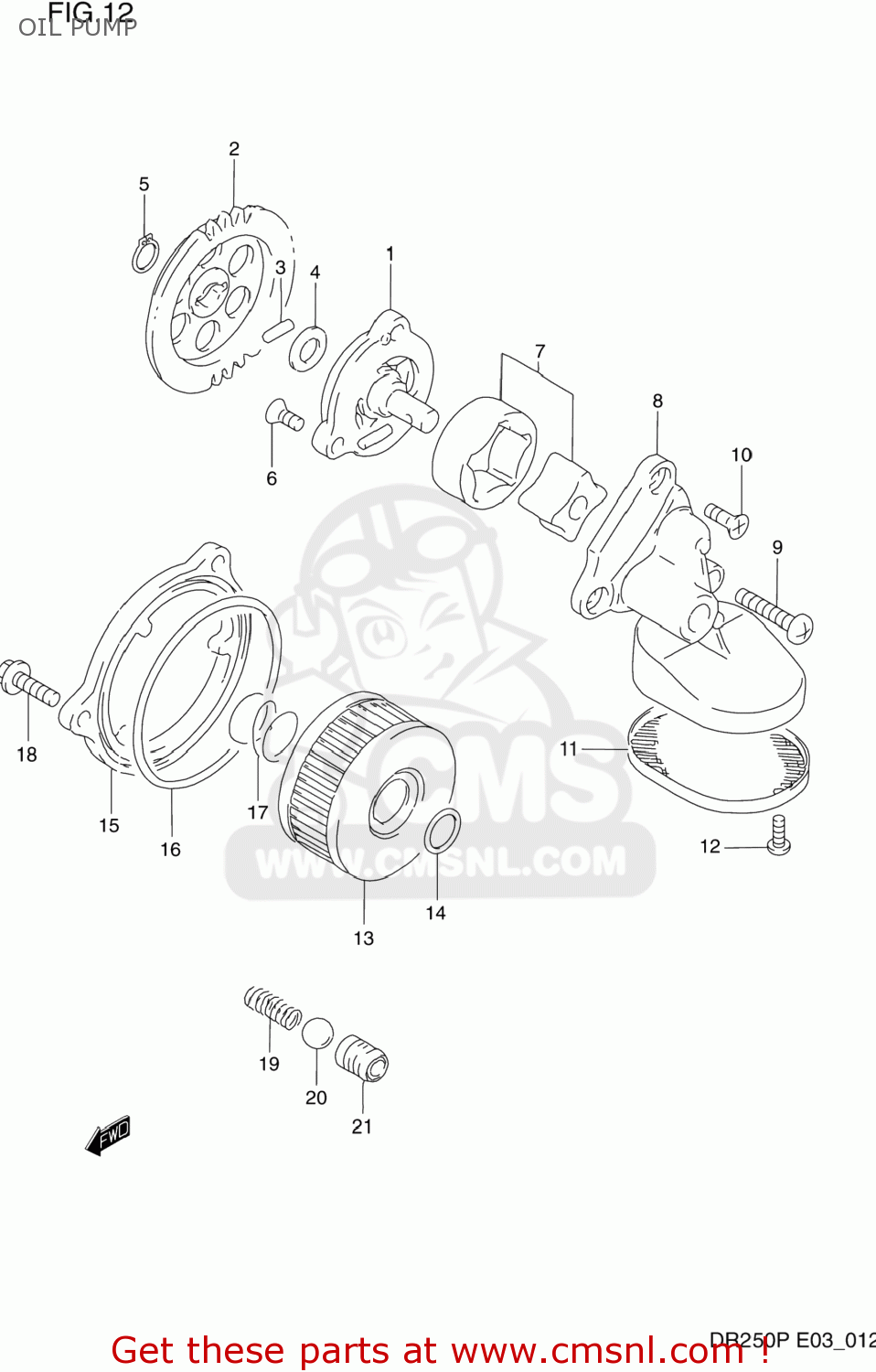 OIL PUMP DR250 1993 (P) USA (E03)