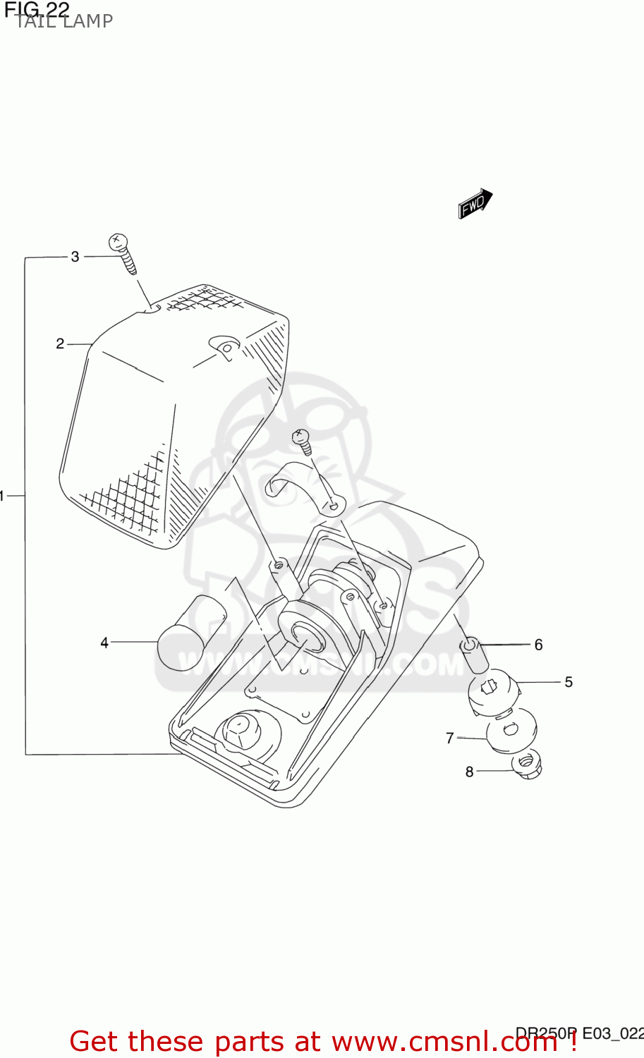 TAIL LAMP DR250 1993 (P) USA (E03)