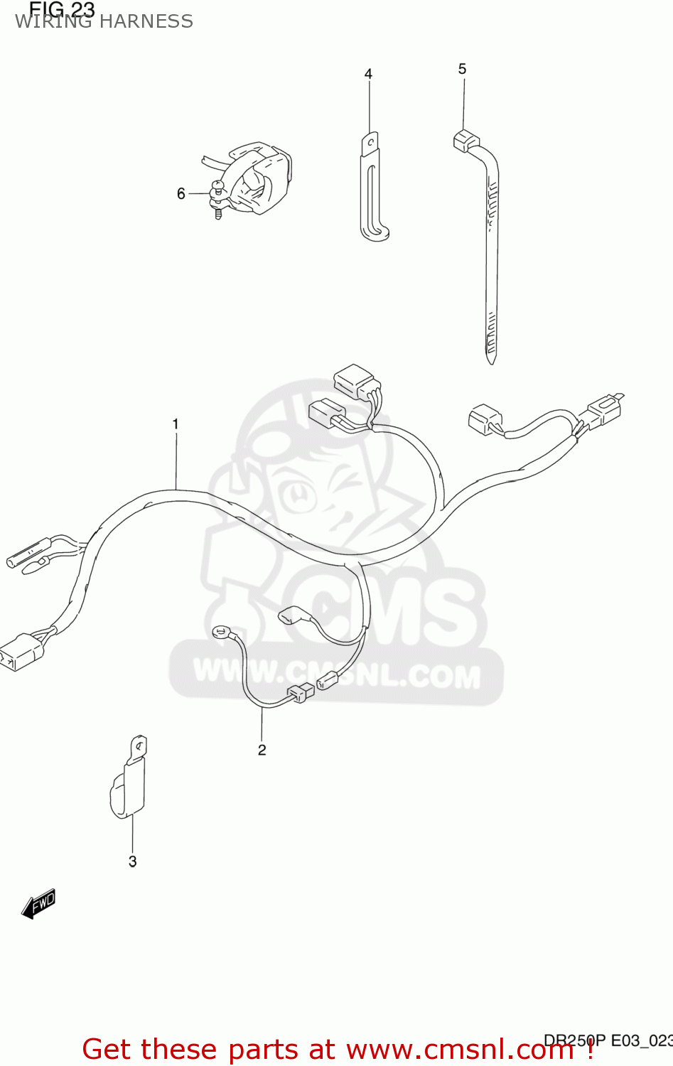 WIRING HARNESS DR250 1993 (P) USA (E03)