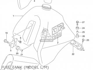 FUEL TANK (MODEL L/M) - DR250 1993 (P) USA (E03)