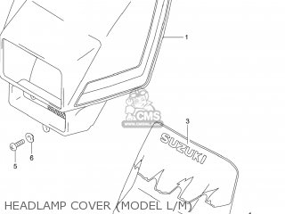 HEADLAMP COVER (MODEL L/M) - DR250 1993 (P) USA (E03)