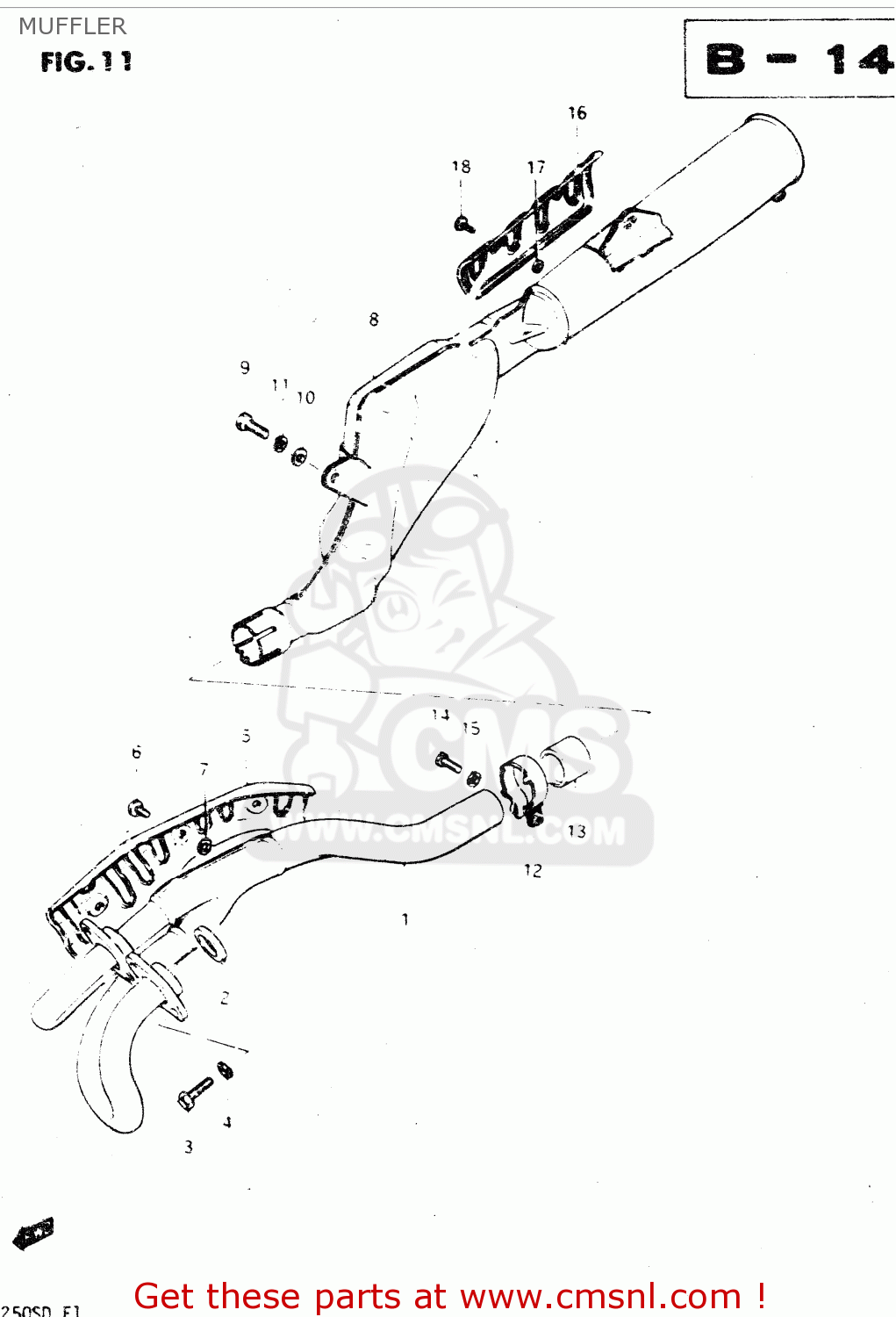 MUFFLER DR250S 1982 (Z)
