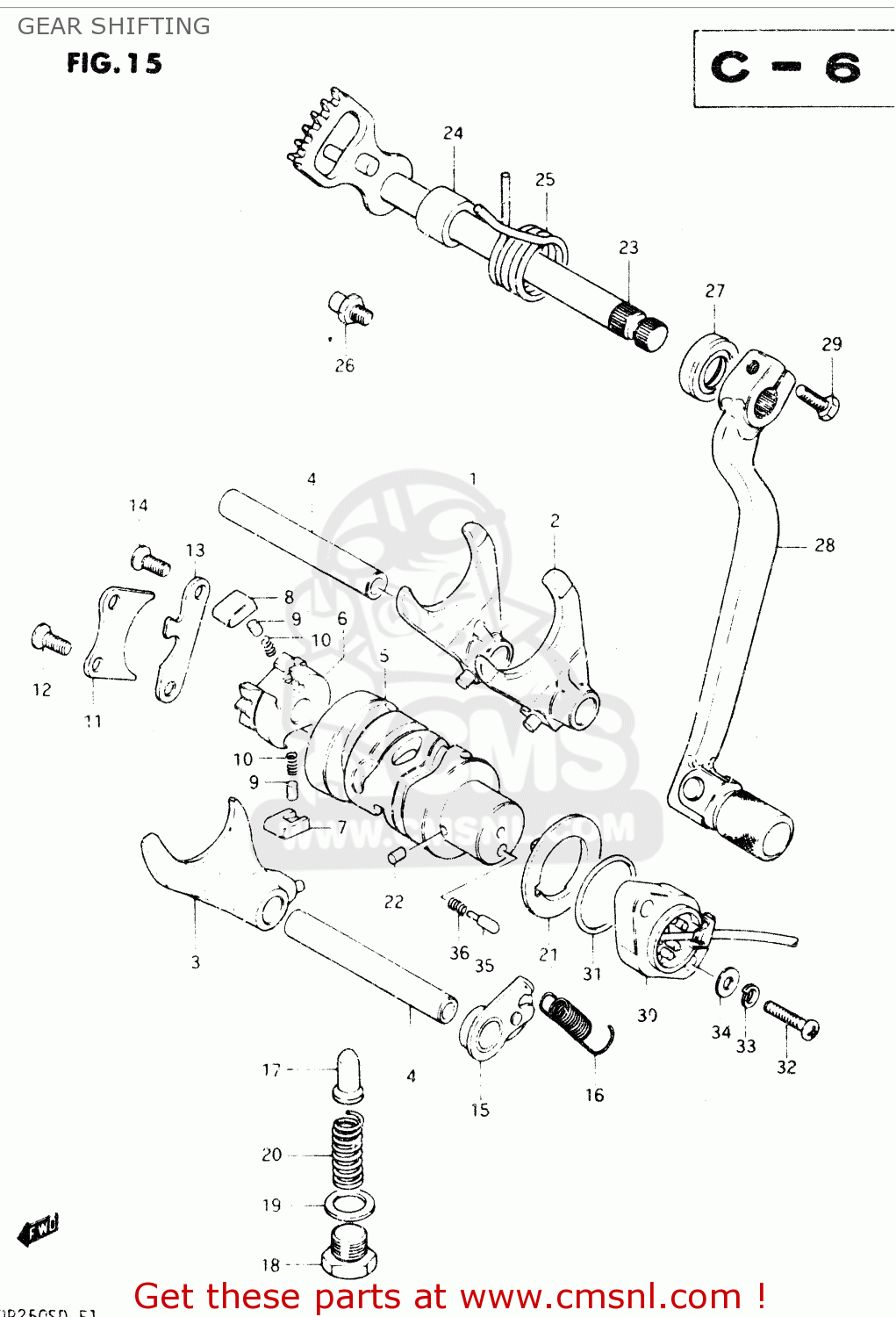 GEAR SHIFTING DR250S 1982 (Z)
