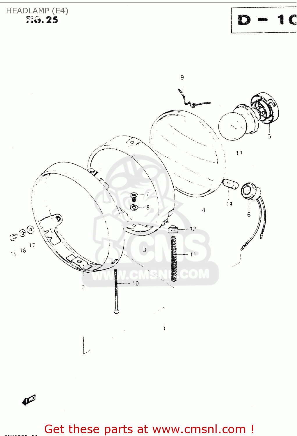 HEADLAMP (E4) DR250S 1982 (Z)