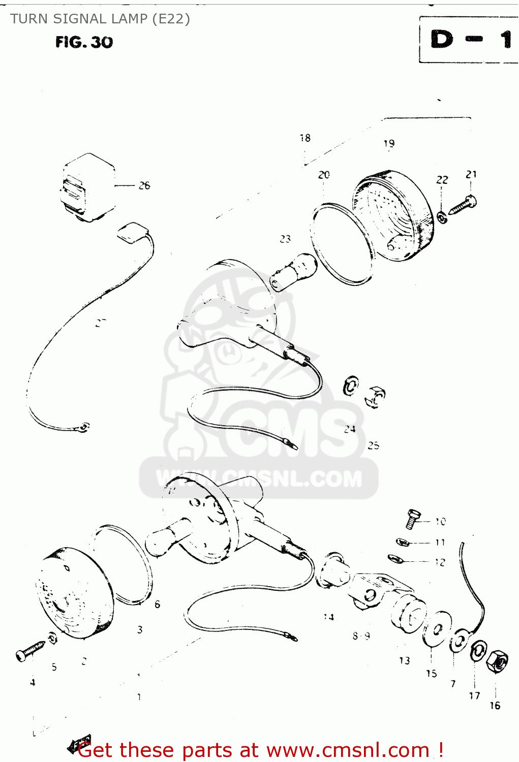 TURN SIGNAL LAMP (E22) DR250S 1982 (Z)